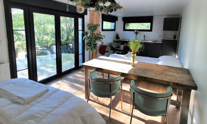 La Bloutiere House | Modern annex - Jacuzzi - estate with woods & river