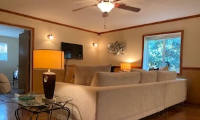 New Ulm House | Modern Country Home, Tall Trees, Fenced for Pets