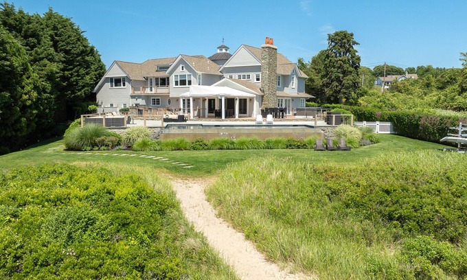 Montauk House | Montauk Waterfront Home: 125' Private Beach, Lake Views, Infinity Pool & Sunsets