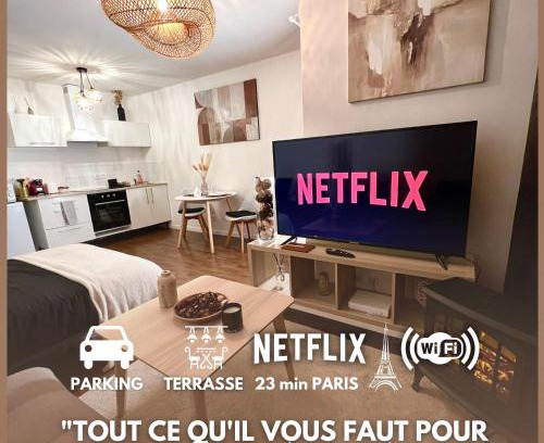 Argenteuil Apartment | "MoonLighT" Gare à 10min de PARIS, WIFI, TERRASSE , PARKING