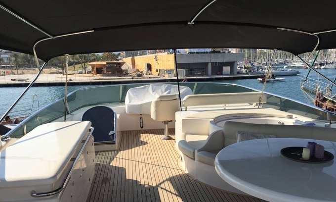 Barceloneta Boat Rental | Motor Yacht Dandy in Barcelona Port Olimpic