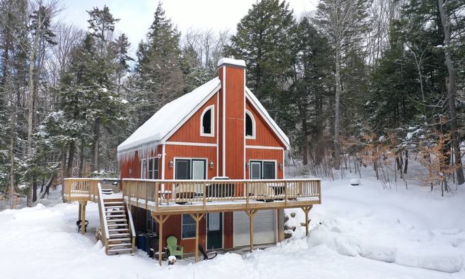 Wardsboro House | Mt. Snow Escape with Hot Tub & Fire Pit, Surrounded by Woods.