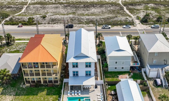 Sunnyside On The Gulf House | New Coastal Craftsman Masterpiece. 9 BR/11BA, Private Pool & Hot Tub, Gulf View