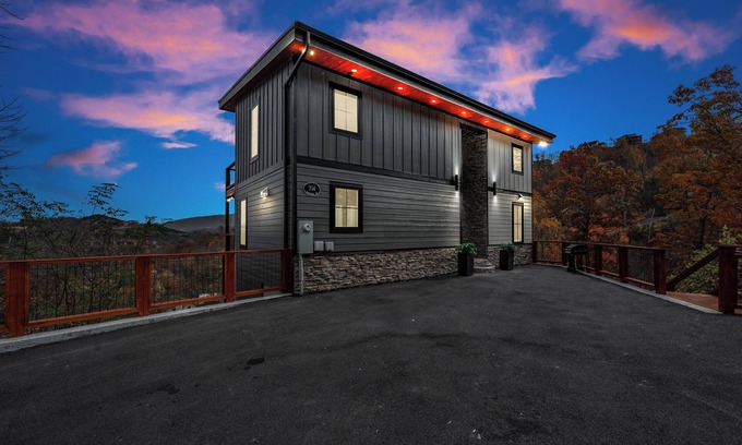 Chalet Village North Cabin | NEW! Epic Lux Cabin! Mtn View! Theatre! Game Room