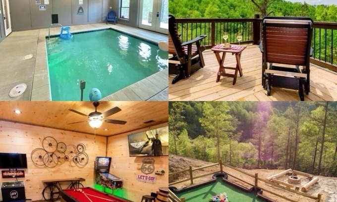 Gatlinburg - Pigeon Forge Cabin | ❤️ New Luxury Pool Cabin-Huge-KingBeds-Sleeps22-Message Host for SPECIALS ❤️