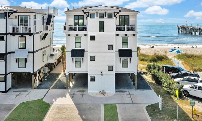 Yaupon Beach House | New-Oceanfront-Elevated Pool-Elevator-2 Hot Tubs-14BR/14BA +2 Half