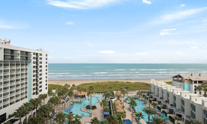 South Padre Island Condo | NEW! Prestigious Luxury * Beach & Bay Patios * XL Size