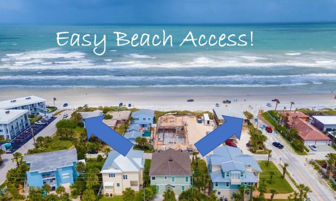 New Smyrna Beach House | <:>< New Smyrna Beach Ocean View Home- Luxury-Steps to the Beach-Walk to Flagler