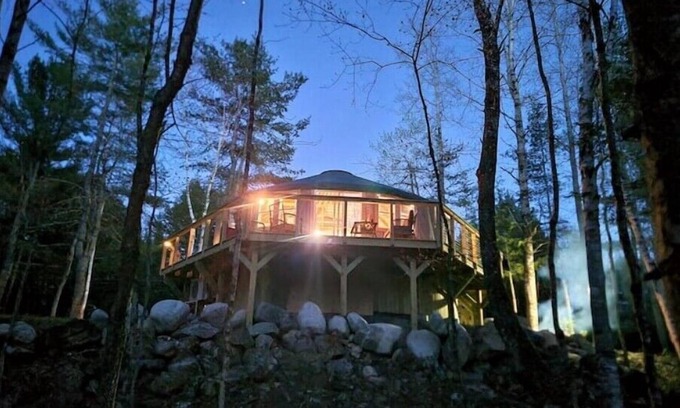 North Penobscot House | New YURT on the bank of the Penobscot river. Near Baxter & National monument