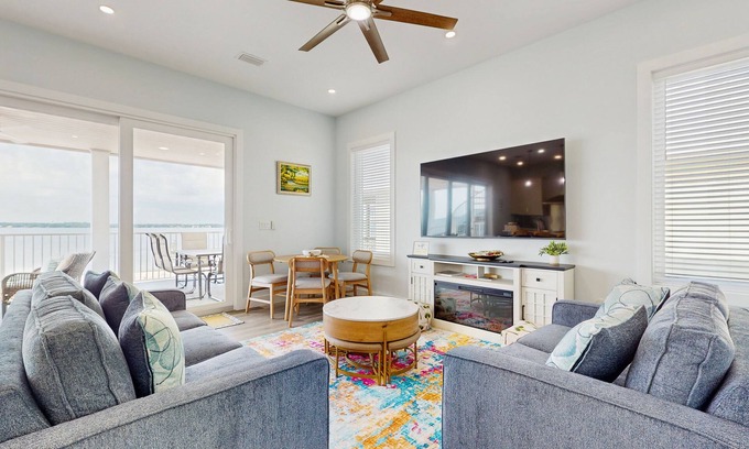 Navarre Beach House | Newly built home near beach with sound view, balcony, WiFi, W/D & AC