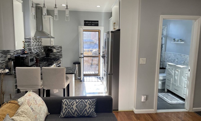 The Heights Apartment | NYC-Bound 3 BR Apt, Parking + Outdoor Urban Oasis