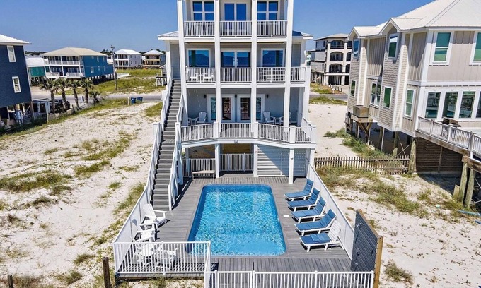 Gulf Shores House | Ocean Awaits 1 your Gulf Shores Retreat Private pool Huge Beach by Prickett Properties