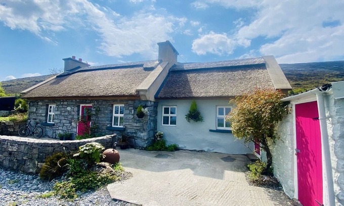 Ballyvaughan Cottage | Old Thatch Cottage in the Burren views over Galway Bay on the Wild Atlantic Way