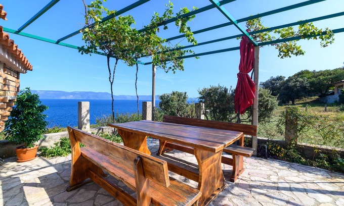 Duga Luka Apartment | One bedroom apartment with terrace and sea view Duga Luka (Prtlog), Labin (A-2335-c)