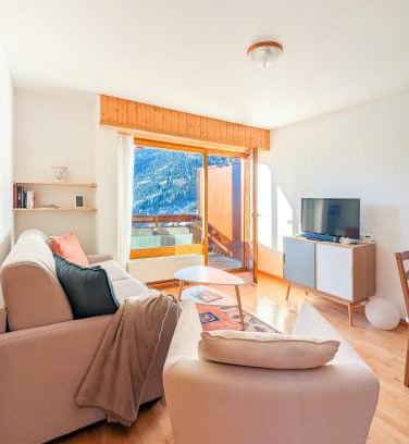 Ovronnaz Apartment | Ovronnaz vue imprenable, terrasse & accès bains