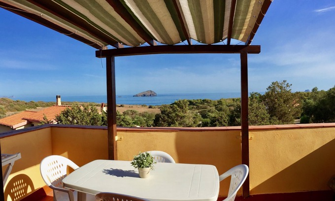 Sant'Antioco Apartment | PANORAMIC two-room apartment with terrace overlooking the sea - Sardinia