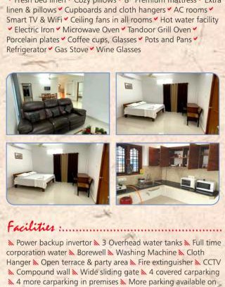 Kazhakuttam House | PAZHOOR RESIDENCY HOME STAY 4BHK Deluxe