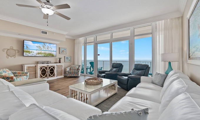 Orange Beach Condo | Phoenix Orange Beach! Lazy River! Beachfront! Parking Level!