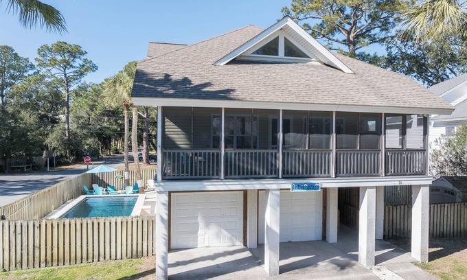 Tybee Island House | Pool, short walk to beach, tiki bar, fire pit