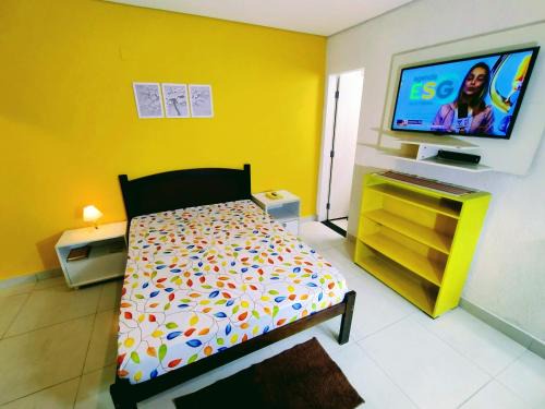 Pereque Apartment | Pousada Ideal Guarujá - Estúdios Mobiliados, Ar-Condicionado e Cozinha