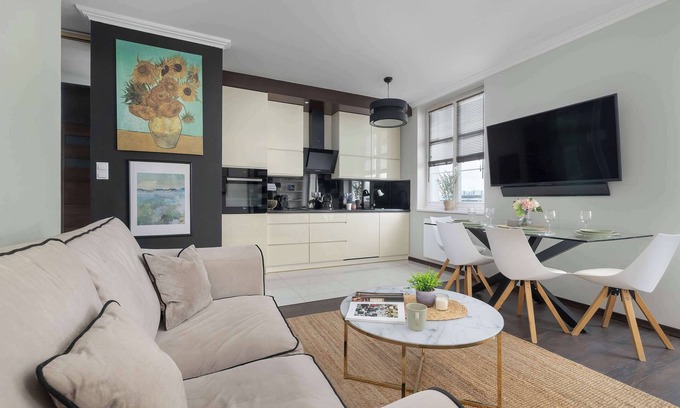 Pradnik Bialy Apartment | Prądnicka 48 | Kraków | Modern Apartment with Balcony