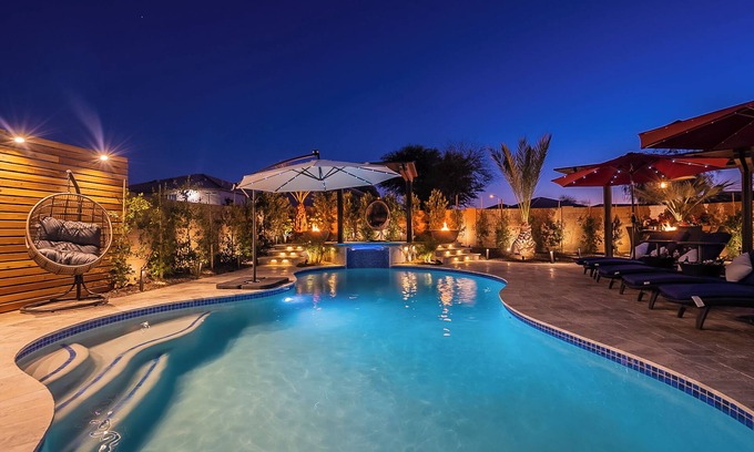 Westgreen Estates House | Pretentious 7Br/4Bath Home w/Heated Pool/250k backyard NEAR StateFarmArena-DUP P