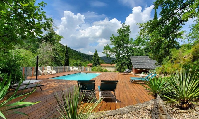 Roquetaillade House | Pretty house w/all comforts, NEW heated saltwater pool, 6ac beautiful grounds