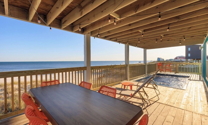 Fort Morgan House | Private Heated Pool! Oceanfront, Pet-Friendly Paradise