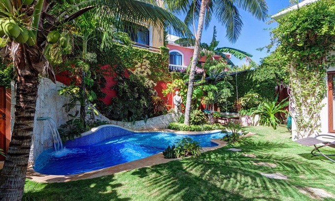 Puerto Morelos House | Private House with Pool, 2 Mins walk to Beach/Restaurants, Hanging Bed +6 Bikes