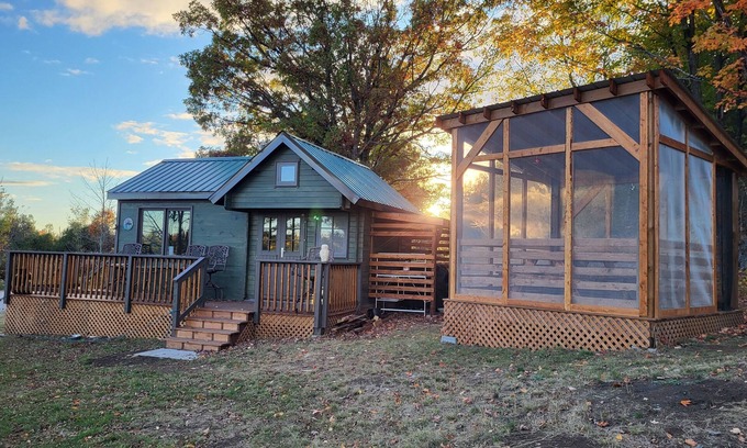 Central Frontenac Cabin | Private lakeview cabin w/gazebo, firepit, beach access, hiking trails, waterfall