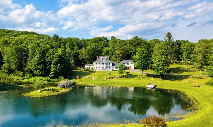 Austerlitz House | Private Pond, Movie Room, Gym & Fire Pit | Luxe Secluded Berkshires Estate