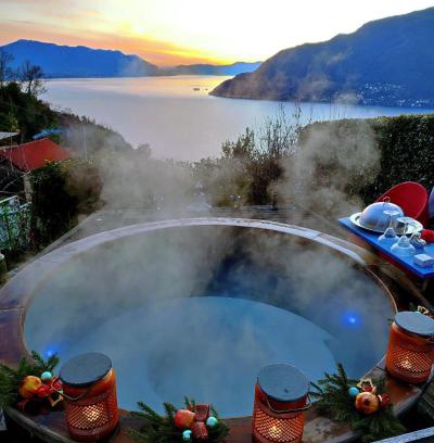 Maccagno House | Private Romantic Wellness Lake View Retreat- Whirlpool Hammam Spa e Piscina panoramica