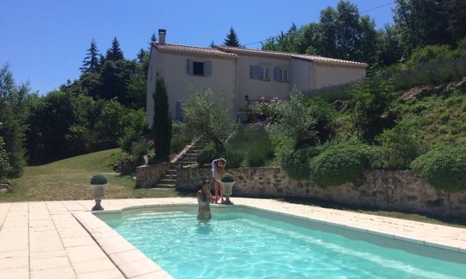 Silhac Villa | Quiet Bastide with pool view and jacuzzi in the heart of the Ardèche for 12