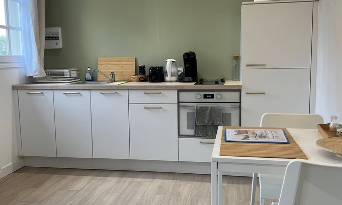 Le Locheur Apartment | Quiet modern studio, massage shower, free parking & wifi, 15 min from Caen