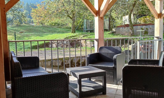 Saulxures-sur-Moselotte House | Quiet villa, 4 bedrooms, jacuzzi, private pool and wooded grounds.