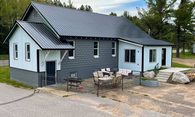 Conover House | Renovated Conover Town Hall on ATV/snowmobile trails with patio, grill, & W/D