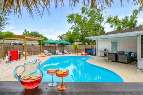 Largo House | Resort Style Backyard Tiki Bar Pool Hot Tub