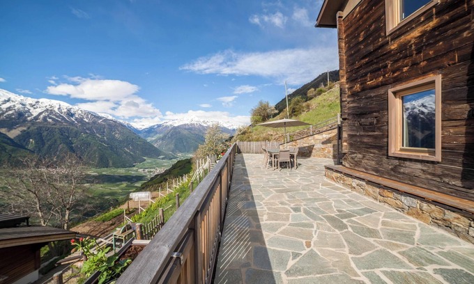 Castelbello-Ciardes Ski Chalet | Rustic Chalet Flatsch on Mountain Farm with Terrace