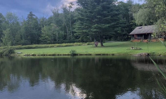 Winsted Cabin | Rustic escape on a pond with 7 acres in Colebrook, CT!