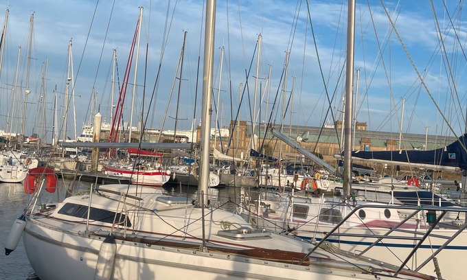 Cherbourg-en-Cotentin Boat Rental | Sailing Boat 'Miraflores' with Sea View, Private Terrace and Wi-Fi