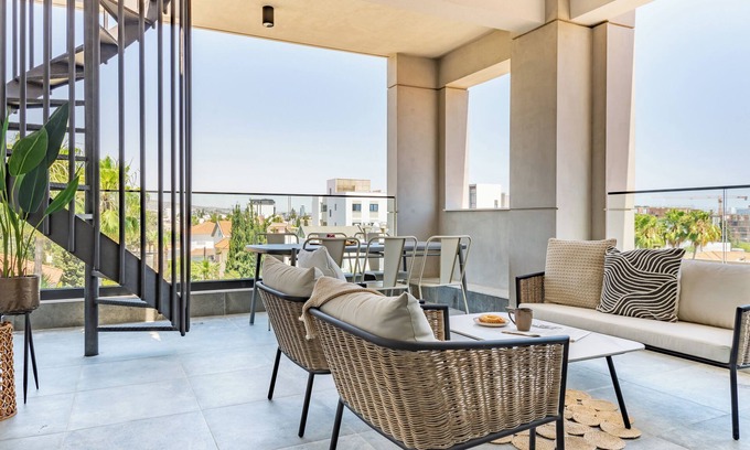 Agios Athanasios Apartment | Sanders Evolution 2 - 2-Bdr Apt with Private Rooftop