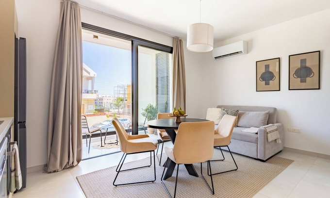 Agios Athanasios Apartment | Sanders Only - Ideally Planned Studio with Balcony