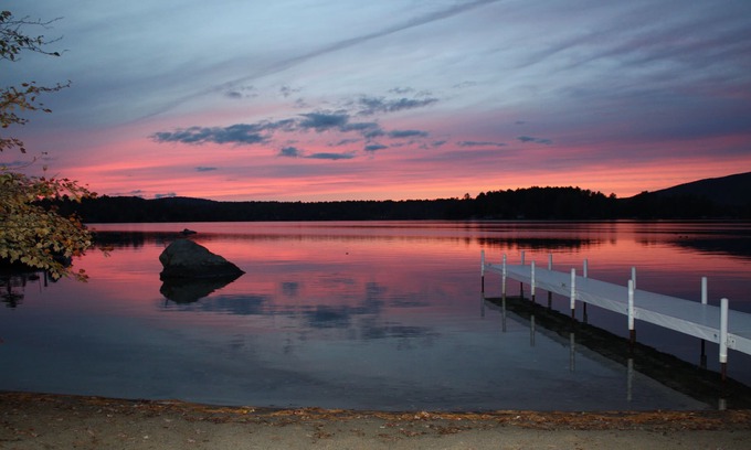 Moultonborough House | Sandy waterfront, grass yard, 40' private dock. Last prime foliage week remains!