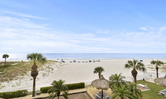Madeira Beach Condo | Sea Breeze 203 | Spacious Gulf-Front Retreat with Balcony Sunsets
