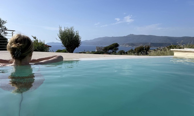 Santa Maria del Mare Villa | Sea views. Infinity saline pool Sleeps 7 (+2 kids, enquire prior to booking)