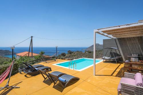 Mirthios Villa | Seaview Villa Mirthios Panorama with Private Swimming Pool and BBQ!