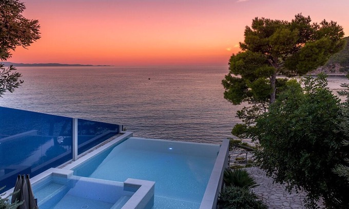 Trstenik Villa | Secluded Beachfront Villa: 3 Bedrooms, Private Pool, and Natural Serenity