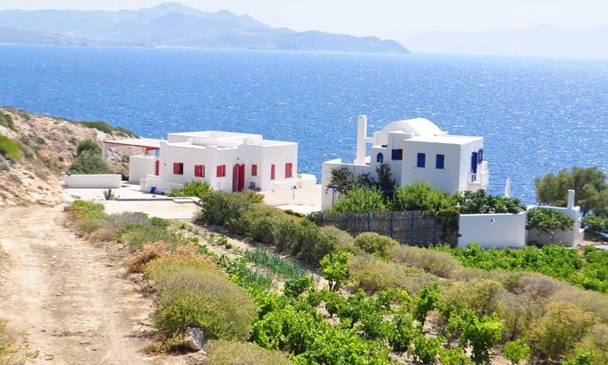 Naxos Villa | Secluded private cliff's edge villa w/ trail to beach and restaurant.
