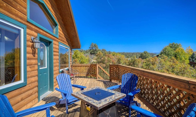 Pagosa Springs House | See Fall's Changing Colors! Sierra Vista: Stunning Views, Gas Firepit, Near Shops and Hot Springs!