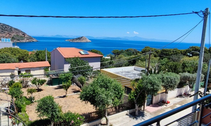 Ormos Agiou Ioannou Villa | Serenity Villa -1st floor -Panoramic Seaview-Seashore 180 m away-AMA 1803.